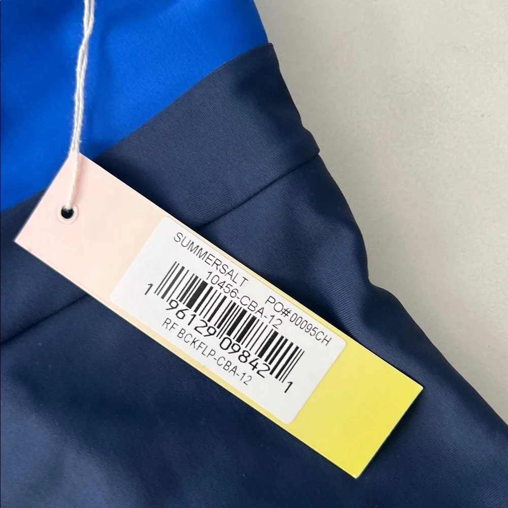 NWT Summersalt The Ruffle Backflip One Piece Swimsuit - Royal Navy Blue 12